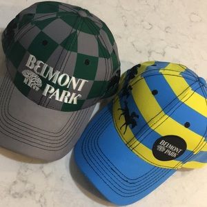 2 Horse Racing Hats Belmont Park DEADSTOCK